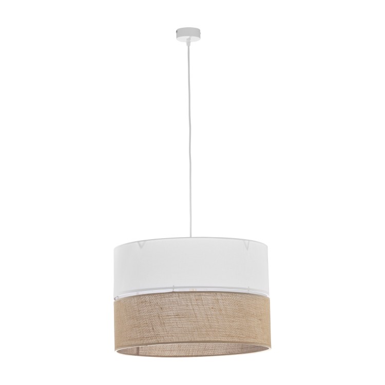 Suspension Linobianco 3 lumières – blanc – en plastique – style scandinave