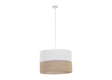 Suspension Linobianco 3 lumières – blanc – en plastique – style scandinave