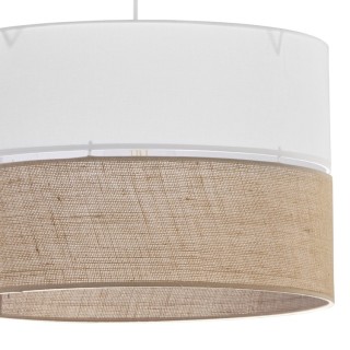 Suspension Linobianco 3 lumières – blanc – en plastique – style scandinave