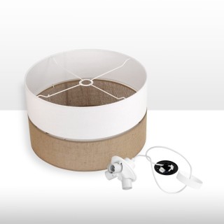 Suspension Linobianco 3 lumières – blanc – en plastique – style scandinave