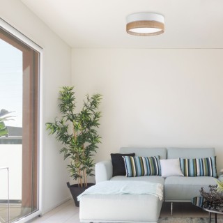 Plafonnier Linobianco 4 lumières – blanc – en métal – style scandinave