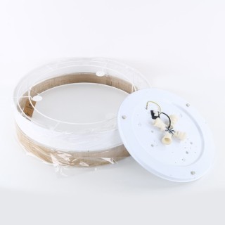 Plafonnier Linobianco 4 lumières – blanc – en métal – style scandinave