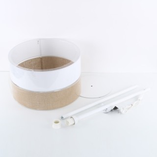 Lampadaire Linobianco 1 lumière – blanc – en métal – style scandinave