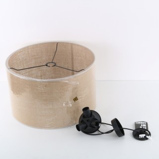 Suspension Juta 3 lumières – noir – en plastique – style scandinave