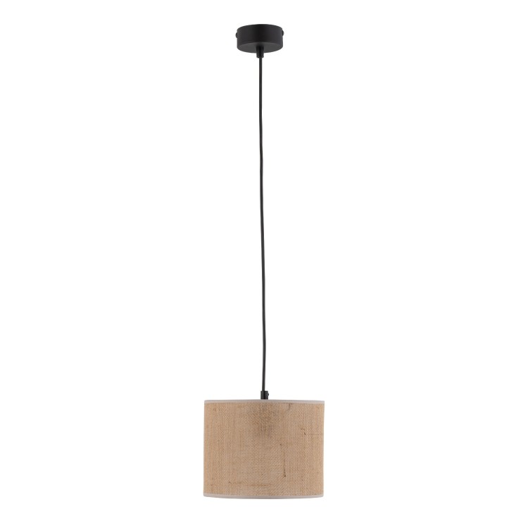 Suspension Juta 1 lumière – noir – en plastique – style scandinave