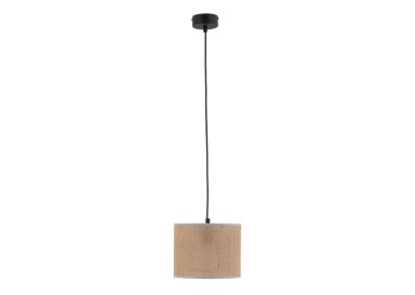 Suspension Juta 1 lumière – noir – en plastique – style scandinave