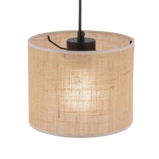 Suspension Juta 1 lumière – noir – en plastique – style scandinave