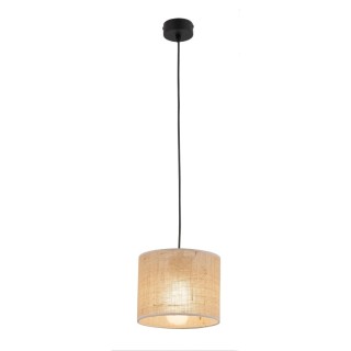 Suspension Juta 1 lumière – noir – en plastique – style scandinave