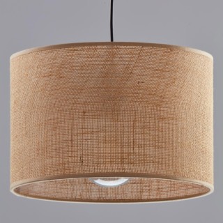 Suspension Juta 1 lumière – noir – en plastique – style scandinave