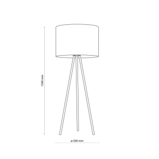 Lampadaire Juta 1 lumière – noir – en métal – style scandinave