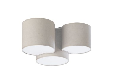 Plafonnier Mona 3 lumières – blanc – en métal – style scandinave