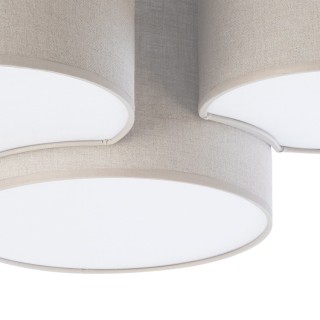 Plafonnier Mona 3 lumières – blanc – en métal – style scandinave