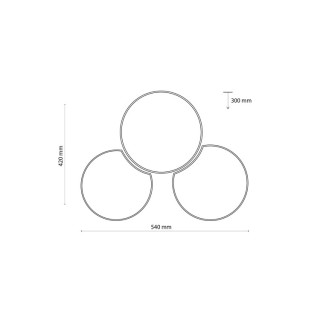 Plafonnier Mona 3 lumières – blanc – en métal – style scandinave