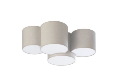 Plafonnier Mona 4 lumières – blanc – en métal – style scandinave