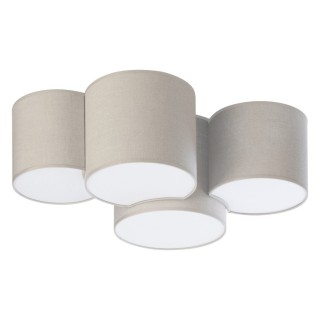 Plafonnier Mona 4 lumières – blanc – en métal – style scandinave