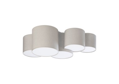 Plafonnier Mona 5 lumières – blanc – en métal – style scandinave