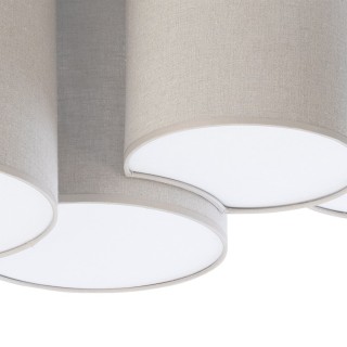 Plafonnier Mona 5 lumières – blanc – en métal – style scandinave