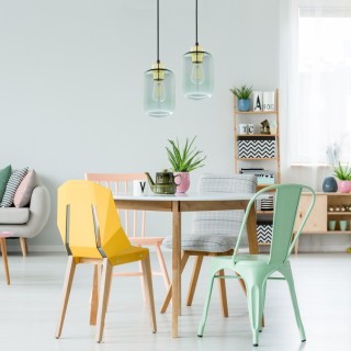 Suspension Marco 1 lumière – doré & noir – en métal – style moderne et chic