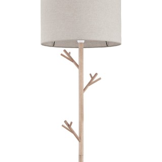 Lampadaire Albero 1 lumière – blanc & pin – en métal et bois – style scandinave
