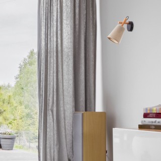 Lampe à poser Vaio 1 lumière – pin & noir – en métal et bois – style scandinave