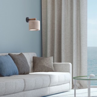 Applique murale Deva 1 lumière – pin & noir – en métal et bois – style scandinave