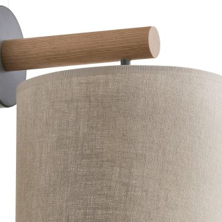 Applique murale Deva 1 lumière – pin & noir – en métal et bois – style scandinave