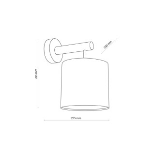 Applique murale Deva 1 lumière – pin & noir – en métal et bois – style scandinave