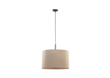 Suspension Deva 1 lumière – pin & noir – en métal et bois – style scandinave