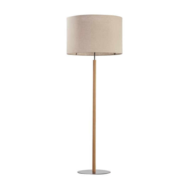 Lampadaire Deva 1 lumière – pin & noir – en métal et bois – style scandinave