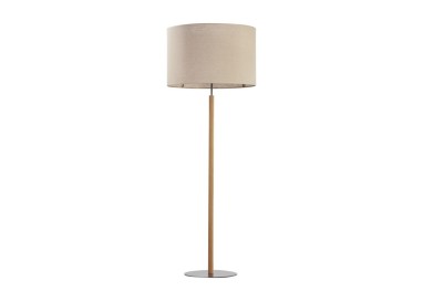 Lampadaire Deva 1 lumière – pin & noir – en métal et bois – style scandinave
