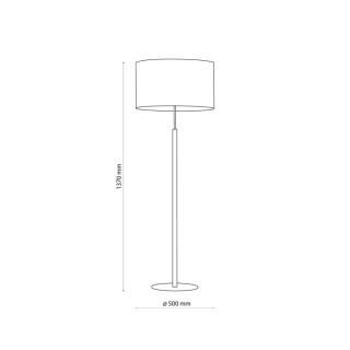 Lampadaire Deva 1 lumière – pin & noir – en métal et bois – style scandinave