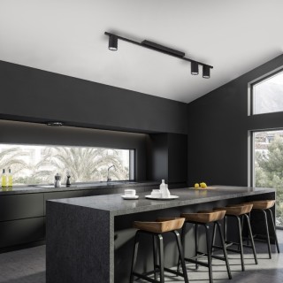 Plafonnier Logan 3 lumières – noir – en métal – style moderne