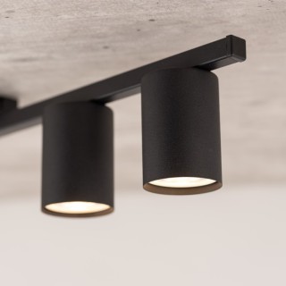 Plafonnier Logan 3 lumières – noir – en métal – style moderne