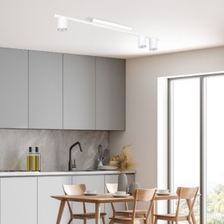 Plafonnier Logan 3 lumières – blanc – en métal – style moderne