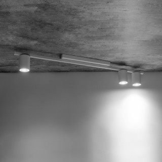 Plafonnier Logan 3 lumières – blanc – en métal – style moderne