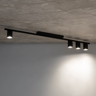 Plafonnier Logan 4 lumières – noir – en métal – style moderne