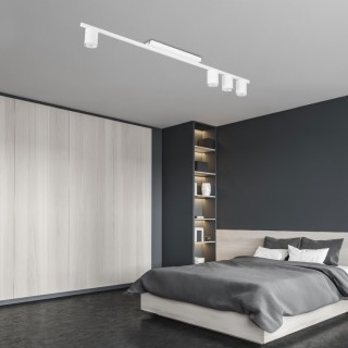 Plafonnier Logan 4 lumières – blanc – en métal – style moderne