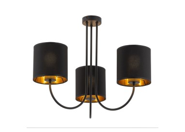 Plafonnier Torens 3 lumières – noir – en métal – style moderne