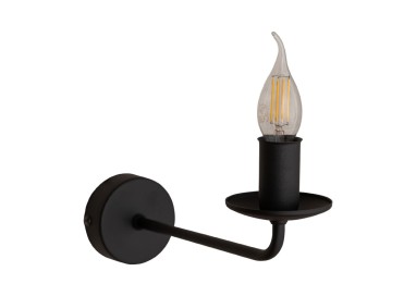 Applique murale Limal 1 lumière – noir – en métal – style industriel