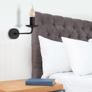 Applique murale Limal 1 lumière – noir – en métal – style industriel