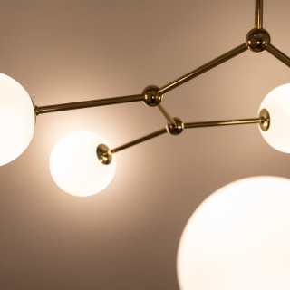 Plafonnier Fairy 6 lumières – doré – en métal – style moderne