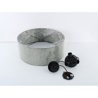 Suspension Earth 3 lumières – noir – en plastique – style moderne