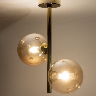 Suspension Estera 2 lumières – doré – en métal – style moderne
