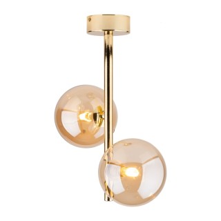 Suspension Estera 2 lumières – doré – en métal – style moderne
