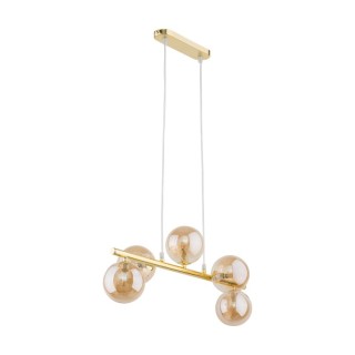 Suspension Estera 5 lumières – doré – en métal – style moderne et chic