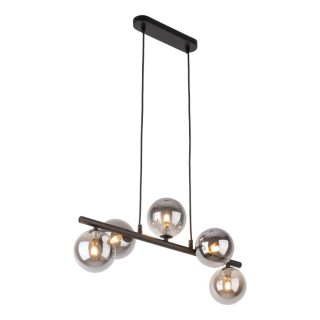 Suspension Estera 5 lumières – noir – en métal – style moderne