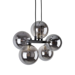 Suspension Estera 5 lumières – noir – en métal – style moderne