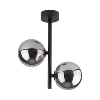 Suspension Estera 2 lumières – noir – en métal – style moderne