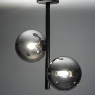 Suspension Estera 2 lumières – noir – en métal – style moderne