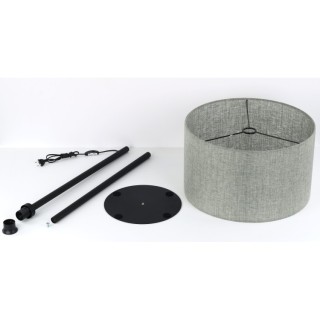 Lampadaire Earth 1 lumière – noir – en métal – style classique